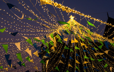 Flag wire with LED light