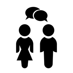 Vector icon with the image of women and men