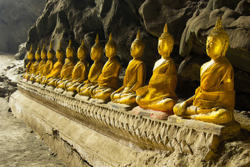 Golden Buddha in Khao Luang Cave, Phetchaburi
