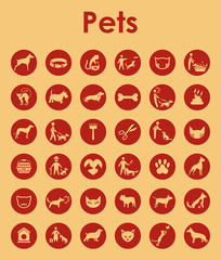 Set of pets simple icons