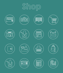 Set of shop simple icons