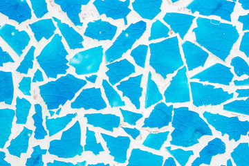blue glass mosaic