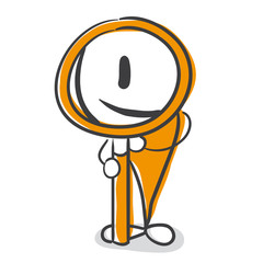 Strichmännchen Serie Pumpy / Lupe