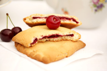 cherry pie cookie soft selective focus