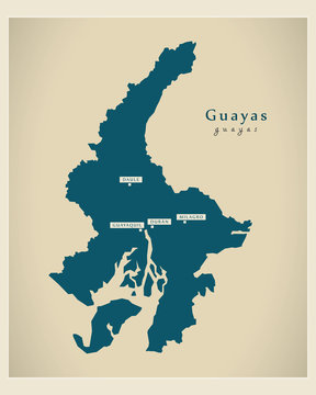 Modern Map - Guayas EC