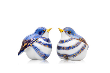 Couple of Chinese style ceramic birds