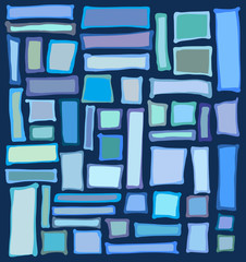 liquid rectangle and square shapes in blue purple