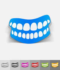 realistic design element. jaw