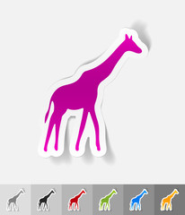 realistic design element. giraffe