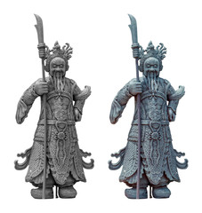 The ancient Chinese warrior statues