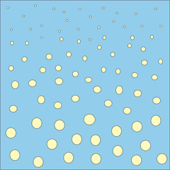 The yellow circles on a blue background abstract