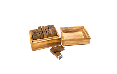 A-Z alphabet rubber stamp
