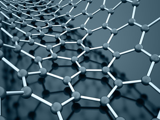 Blue molecular mesh structure