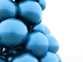 Blue balloons concept rendered isolated