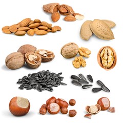 Almond, Nut, Isolated.