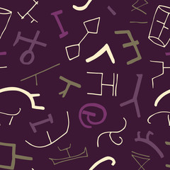 Vector seamless texture with geometrical shapes. Endless white background.