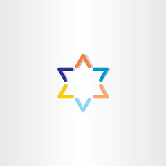 blue orange star logo icon