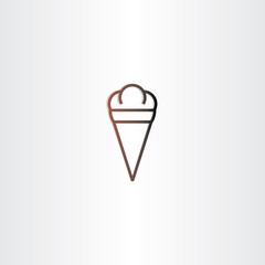 brown chocolate ice cream icon design