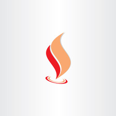 fire flame icon abstract logo element