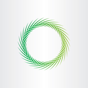 Green Abstract Vector Circle Background