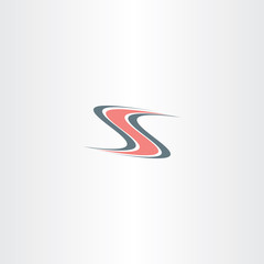 hot road highway letter s logo