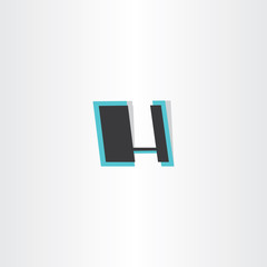 letter h abstract icon logotype design