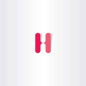 Letter H Red Logo Symbol