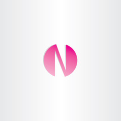 magenta letter n logotype design