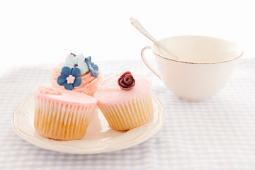 Cupcakes and white cup