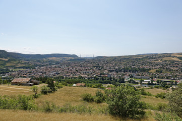 Fototapeta na wymiar gorges du tarn, panorama de millau