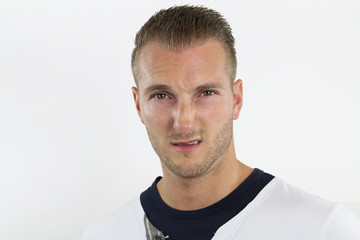 Obraz premium Portrait of disgusted man