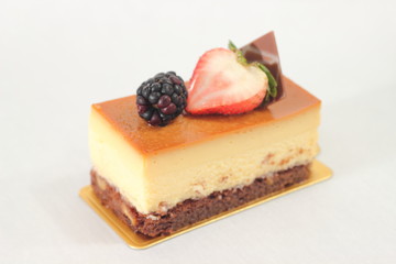  homemade passion fruit cheese cake.