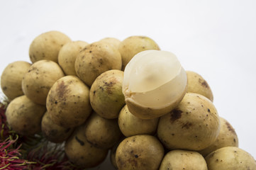 rambutan fruit tropical close up sweet red Thai concept