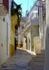 Fototapeta na wymiar One of the characteristic views in the old town of Mottola near Taranto. Apulia