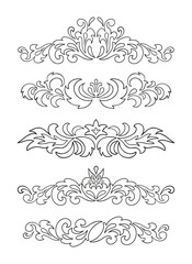 Vector set of calligraphic design elements - 86677163