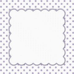 Purple and White Polka Dot Frame Background
