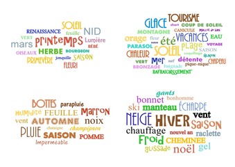 composition des quatre saisons,nuage de tags
