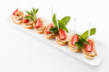 appetizer with strawberry