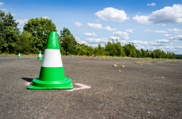 Verkehrsübungsplatz Pylone