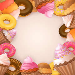 Abstract background with sweets 