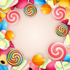 Abstract background with sweets 