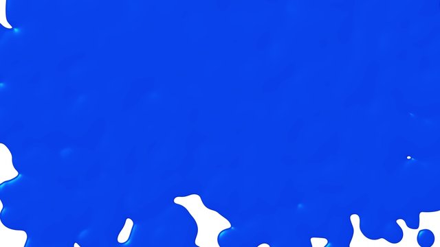 Blaue Farbe l&auml;uft hinunter