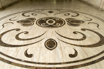 Ornament on a marble floor