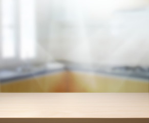 Table Top And Blur Interior Background