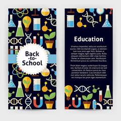 Vector Flyer Template of Flat design Back to School Science