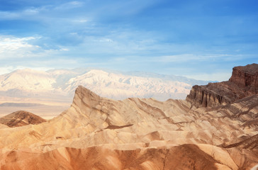 Fototapeta na wymiar Zabriskie Point Mountain Range in East Part of Death Valley Nati