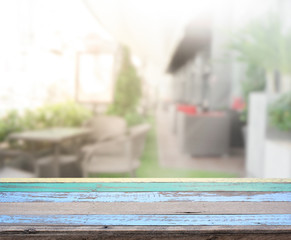 Table Top And Blur Interior Background