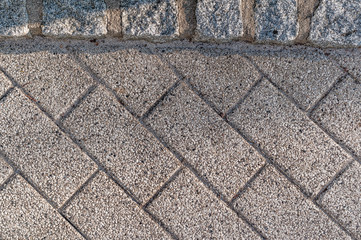 Pflaster mit Graniteinfassung