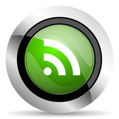 rss icon, green button