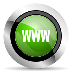 www icon, green button
